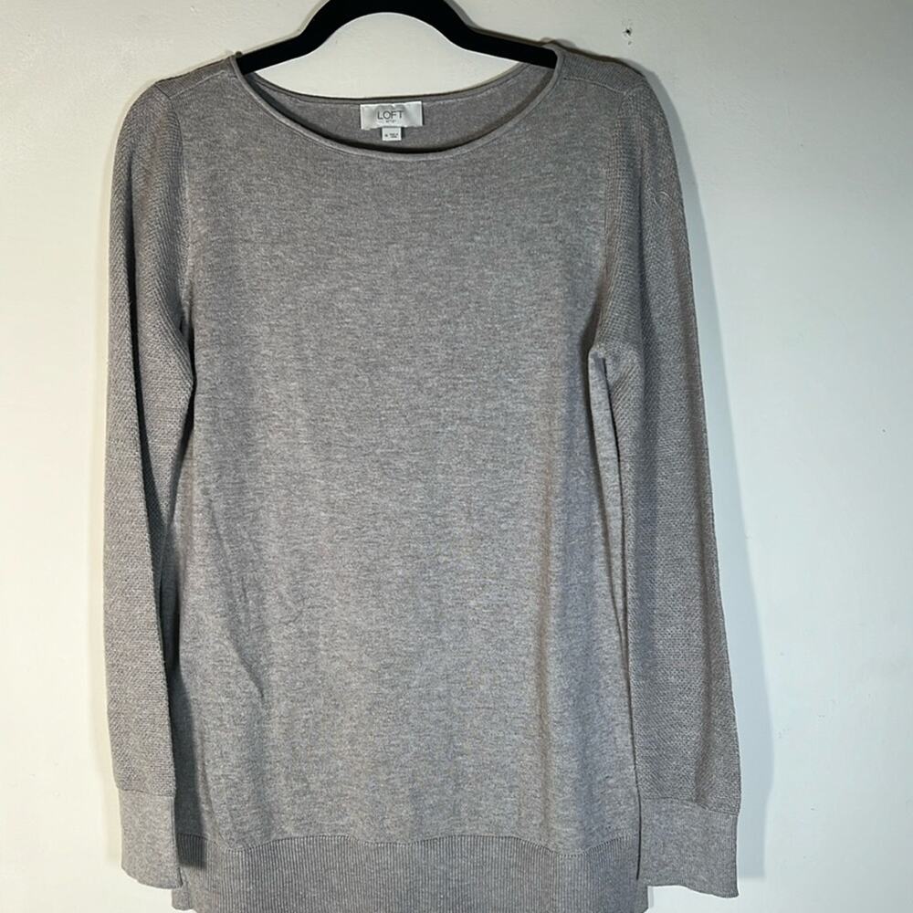 NEW Ann Taylor Loft Stich Tunic Boat Neck knit Sweater size Medium